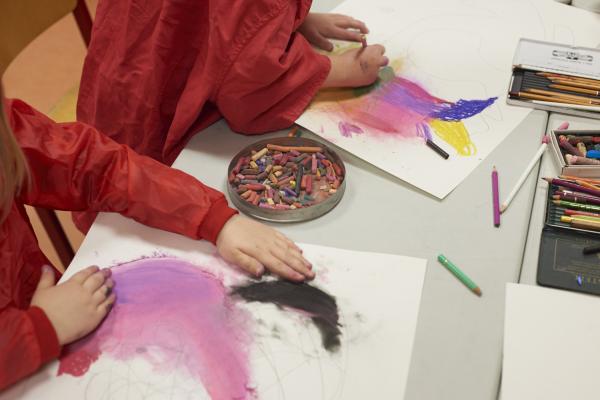 Werbebild für einen Kunstkurs für Kinder, Foto: Tabea Borchardt.