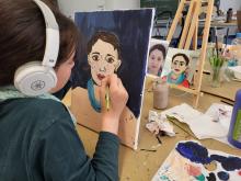 Werbebild für einen Kunstkurs für Kinder im Kunstmuseum, Foto: Carmen Speckin.